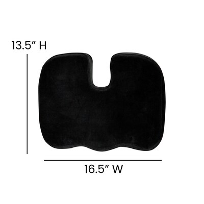 Flash Furniture Ergonomic Memory Foam Seat Cushion, Black (MRSC101BK)