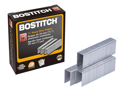 Bostitch Heavy Duty 15/16" Length High Capacity Staples, Full Strip, 1000/Box (SB351516HC1M)