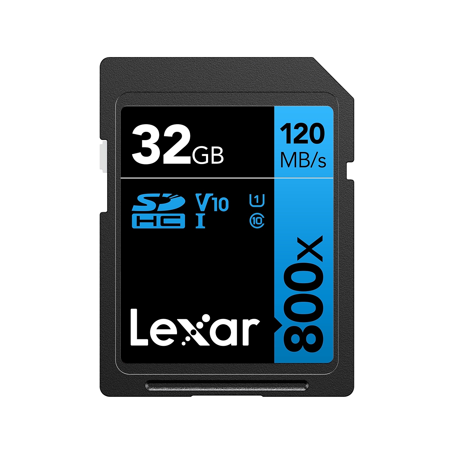 Lexar BLUE Series High-Performance 32GB SDHC Memory Card, Class 10, UHS-I, V10 (LSD80-32G-BNNNU)