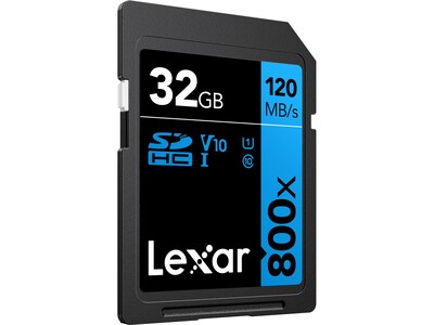 Lexar BLUE Series High-Performance 32GB SDHC Memory Card, Class 10, UHS-I, V10 (LSD80-32G-B2NNU)