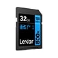 Lexar BLUE Series High-Performance 32GB SDHC Memory Card, Class 10, UHS-I, V10 (LSD80-32G-BNNNU)