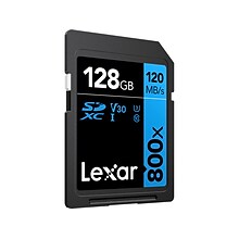 Lexar BLUE Series High-Performance 128GB SDXC Memory Card, Class 10, UHS-I, V30 (LSD80-128G-BNNU)