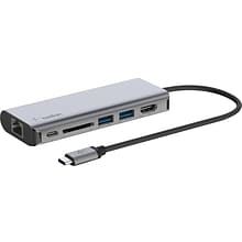 Belkin USB-C 6-in-1 Multiport Adapter, Gray (AVC008btSGY)