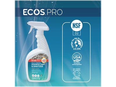 ECOS PRO Multi-Purpose Disinfectant & Sanitizer, Fresh Citrus Scent, 32 Fl. Oz. (PL9635/06)