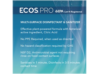 ECOS PRO Multi-Purpose Disinfectant & Sanitizer, Fresh Citrus Scent, 32 Fl. Oz. (PL9635/06)