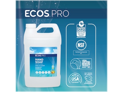 ECOS PRO Liquid Hand Soap, Free & Clear Scent, 1 Gal. (PL9663/04)