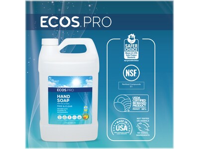 ECOS PRO Liquid Hand Soap, Free & Clear Scent, 1 Gal. (PL9663/04)