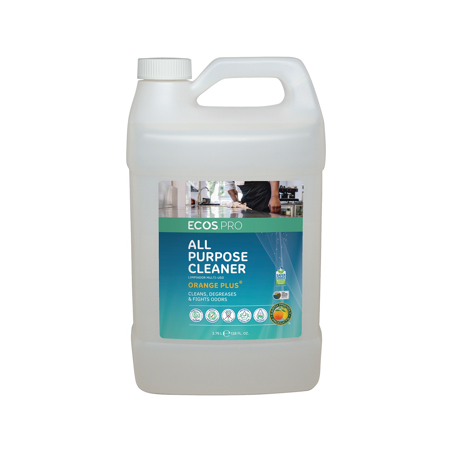 ECOS PRO Orange Plus All Purpose Cleaner and Degreaser, Citrus Scent, 1 Gal. (PL9706/04)