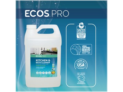 ECOS PRO Parsley Plus All-Purpose Kitchen & Bathroom Cleaner, Herbal Scent, 1 Gal. (PL9746/04)