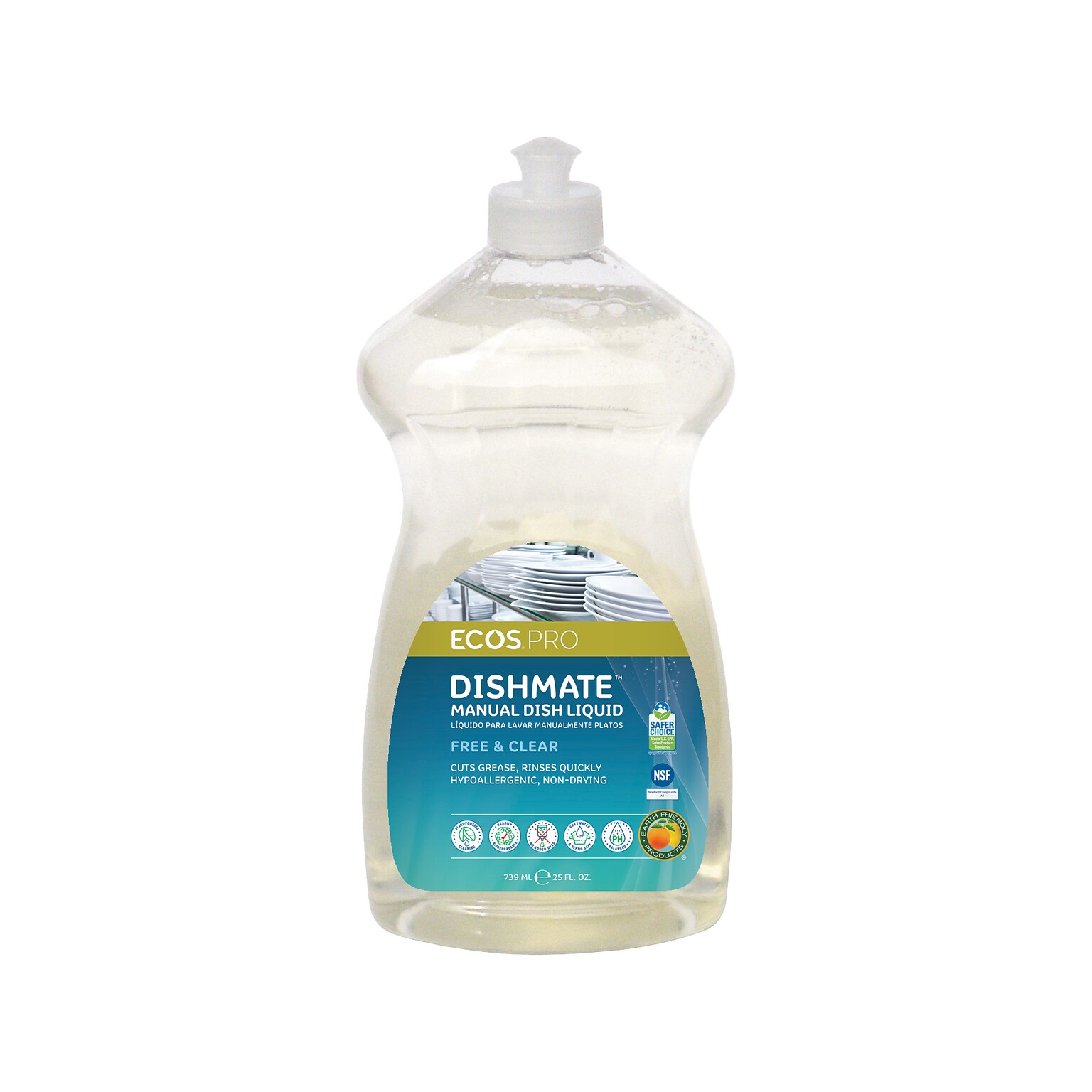 ECOS PRO Dishmate Liquid Dish Soap, 25 oz. (PL9721/6 )