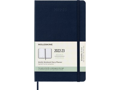 2022-2023 Moleskine 5.12 x 8.27 Academic & Calendar Weekly Diary/Planner, Sapphire Blue (851168)