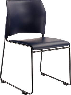 NPS 8700 Series Cafetorium Stack Chair, Black Vinyl Seat/Black Backrest (8710-11-10)