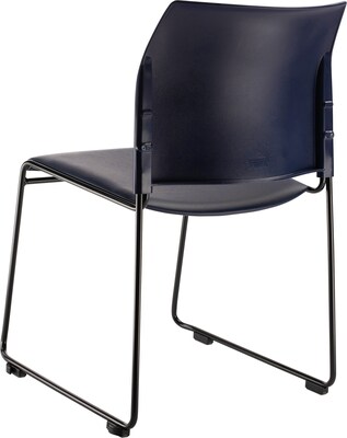 NPS 8700 Series Cafetorium Stack Chair, Black Vinyl Seat/Black Backrest (8710-11-10)