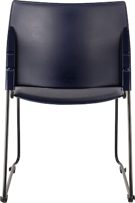 NPS 8700 Series Cafetorium Stack Chair, Black Vinyl Seat/Black Backrest (8710-11-10)
