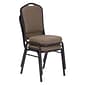 National Public Seating 9300 Series Deluxe Fabric Upholstered Stack Chair, Natural Taupe/Black Sandtex, 2 Pack (9378-BT/2)