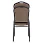 National Public Seating 9300 Series Deluxe Fabric Upholstered Stack Chair, Natural Taupe/Black Sandtex, 2 Pack (9378-BT/2)