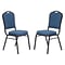 NPS 9300 Series Deluxe Fabric Upholstered Stack Chair, Natural Blue/Black Sandtex, 2 Pack (9374-BT/2