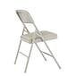 NPS 1200 Series Vinyl Padded Premium Folding Chairs, Warm Grey/Grey, 4/Pack (1202/4)