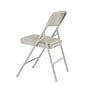 NPS 1200 Series Vinyl Padded Premium Folding Chairs, Warm Grey/Grey, 4/Pack (1202/4)