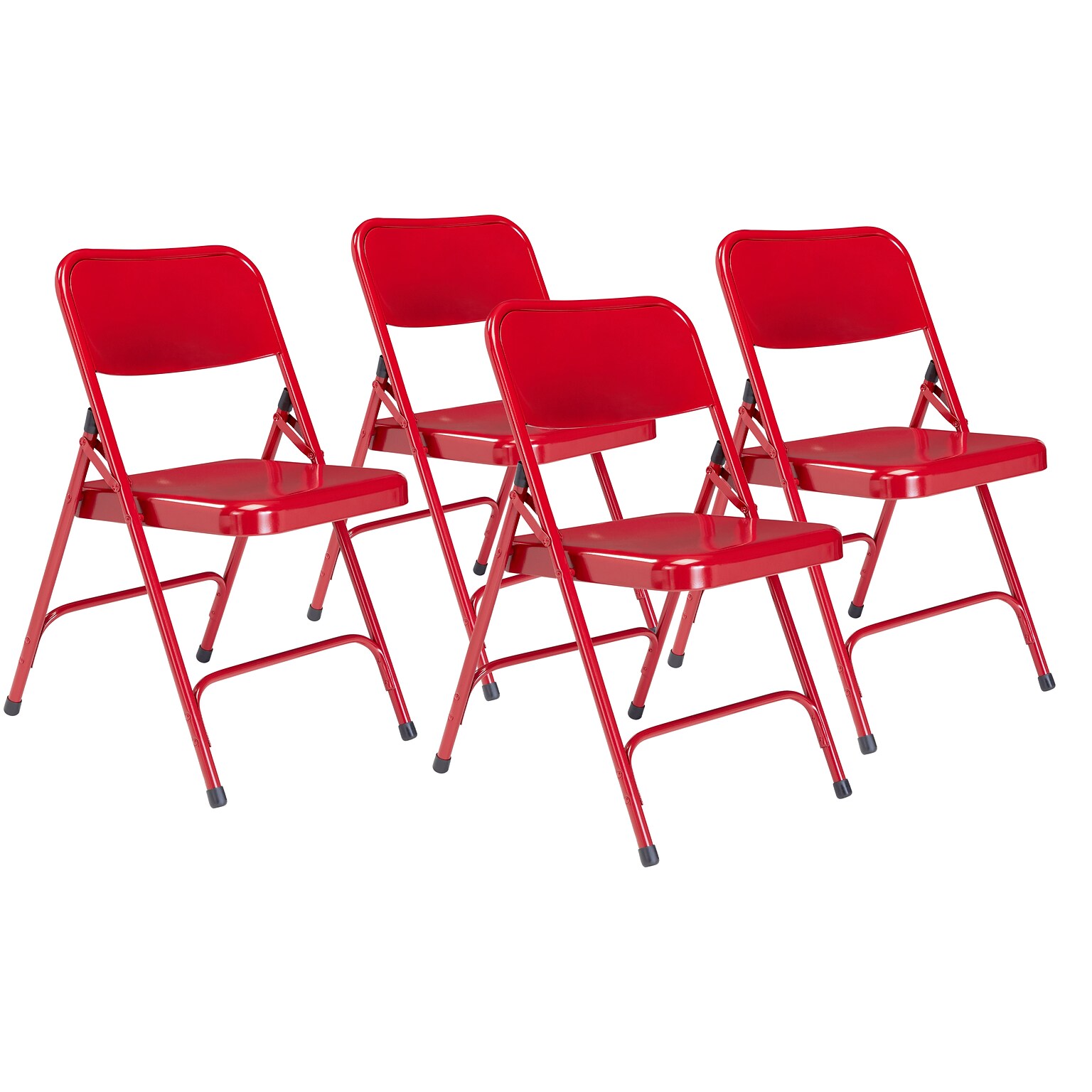 NPS 200 Series Premium Folding Chairs, Steel, Red - 4 Pack (240/4)