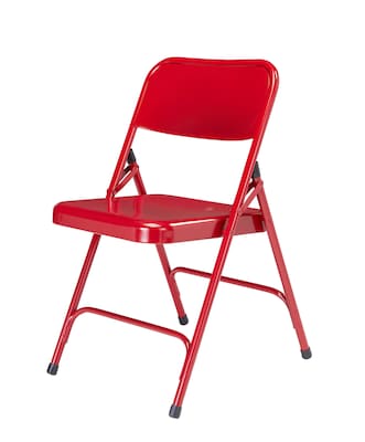 NPS 200 Series Premium Folding Chairs, Steel, Red - 4 Pack (240/4)