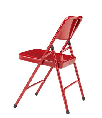 NPS 200 Series Premium Folding Chairs, Steel, Red - 4 Pack (240/4)