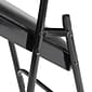 NPS 1200 Series Vinyl Padded Premium Folding Chairs, Caviar Black/Black, 4/Pack (1210/4)