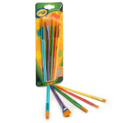 Crayola® Arts & Crafts Brushes, Assorted Brush Shapes, 5 Per Set, 6 Sets (BIN053506-6)