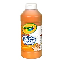 Crayola Washable Finger Paint, Orange, 16 oz. Bottle, Pack of 3 (BIN131636-3)