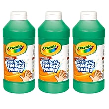 Crayola Washable Finger Paint, Green, 16 oz. Bottle, Pack of 3 (BIN131644-3)
