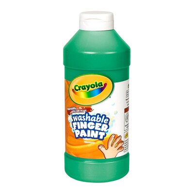 Crayola Washable Finger Paint, Green, 16 oz. Bottle, Pack of 3 (BIN131644-3)