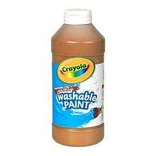 Crayola Washable Paint, Brown, 16 oz. Bottles, Pack of 6 (BIN201607-6)