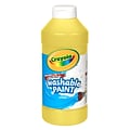 Crayola® Washable Paint, Yellow, 16 oz. Bottle, Pack of 6 (BIN201634-6)