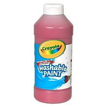 Crayola® Washable Paint, Red, 16 oz. Bottle, Pack of 6 (BIN201638-6)