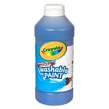 Crayola® Washable Paint, Blue, 16 oz. Bottle, Pack of 6 (BIN201642-6)