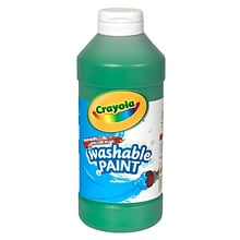 Crayola® Washable Paint, Green, 16 oz. Bottle, Pack of 6 (BIN201644-6)