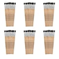 Charles Leonard Flat Tip Paint Brushes, 1/4 Natural Bristle, 12 Per Set, 6 Sets (CHL73125-6)