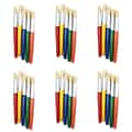 CLI Round Paint Brushes, Short, Assorted Colors, 5/Set, 6 Sets (CHL73205-6)