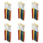 CLI Round Paint Brushes, Short, Assorted Colors, 5/Set, 6 Sets (CHL73205-6)