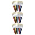 Creativity Street Beginner Paint Brushes, Round Stubby Brushes, 10 Assorted Colors, 7.5 Long, 10 Pe