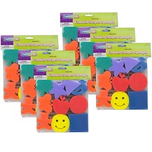 Creativity Street® Paint Sponges, 3, Assorted Colors and Shapes, 10 Pieces Per Pack, 6 Packs (CK-90