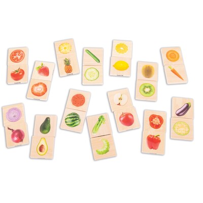 TickiT® Wooden Fruit & Vegetable Match, Set of 28 (CTU73404)