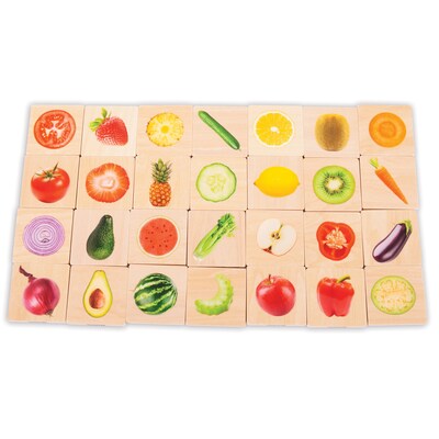 TickiT® Wooden Fruit & Vegetable Match, Set of 28 (CTU73404)