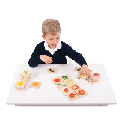 TickiT® Wooden Fruit & Vegetable Match, Set of 28 (CTU73404)