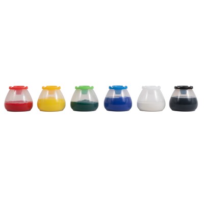 Ready 2 Learn® No Spill No Tip Paint Pots, 3.75 x 3.5, Assorted Colors, Set of 6 (CTUCE10002)