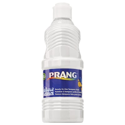 Prang® Washable Tempera Paint, White, 16 oz. Bottle, Pack of 6 (DIX10707-6)