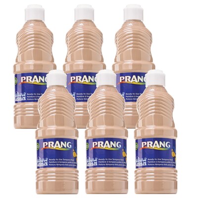 Prang® Washable Tempera Paint, Peach, 16 oz. Bottle, Pack of 6 (DIX10711-6)