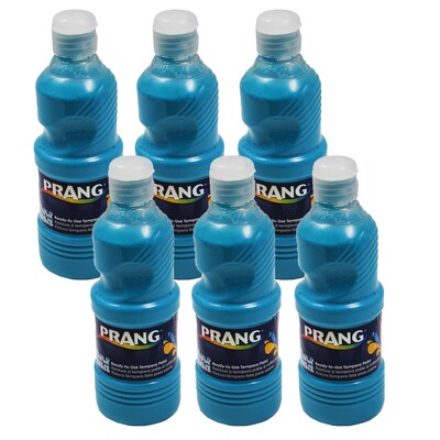 Prang® Washable Tempera Paint, Turquoise, 16 oz. Bottle, Pack of 6 (DIX10712-6)