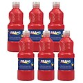 Prang® Ready-to-Use Tempera Paint, Red, 16 oz. Bottle, Pack of 6 (DIX21601-6)