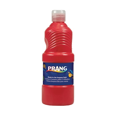 Prang® Ready-to-Use Tempera Paint, Red, 16 oz. Bottle, Pack of 6 (DIX21601-6)